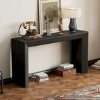 Console de table cheminée noire/grise/marron, 1 personne
