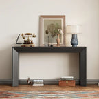 Console de table cheminée noire/grise/marron, 1 personne