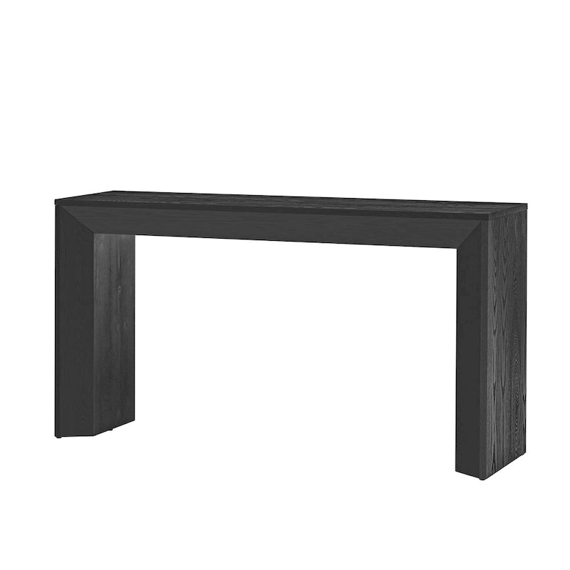 Console de table cheminée noire/grise/marron, 1 personne