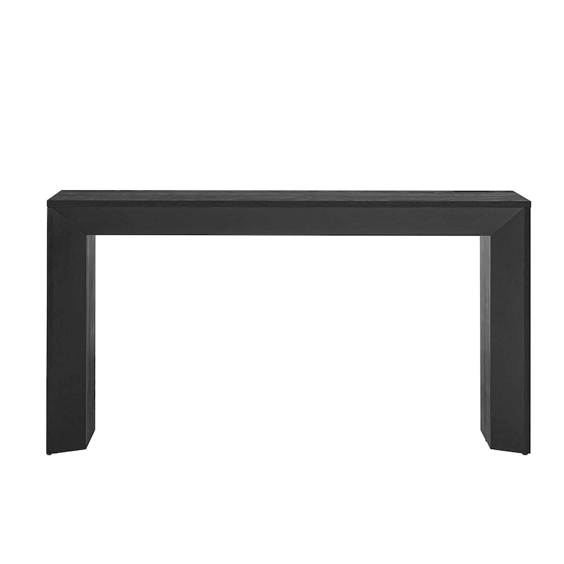 Console de table cheminée noire/grise/marron, 1 personne