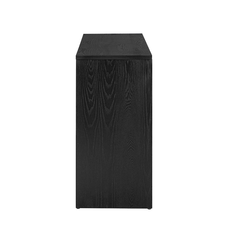Console de table cheminée noire/grise/marron, 1 personne