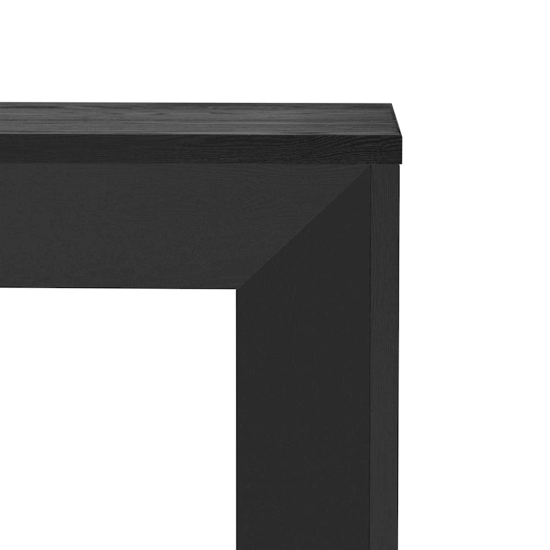 Console de table cheminée noire/grise/marron, 1 personne