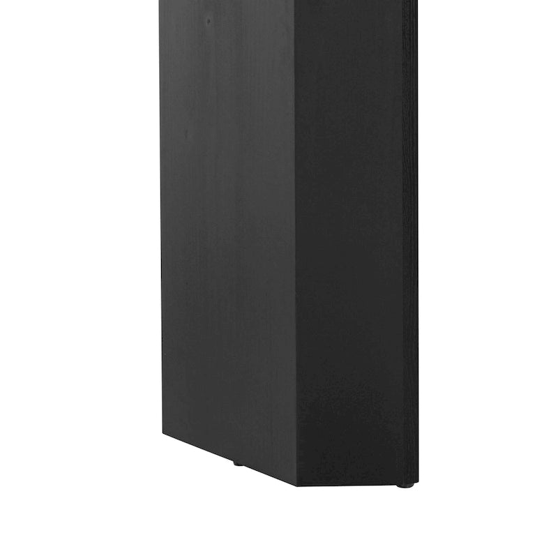 Console de table cheminée noire/grise/marron, 1 personne