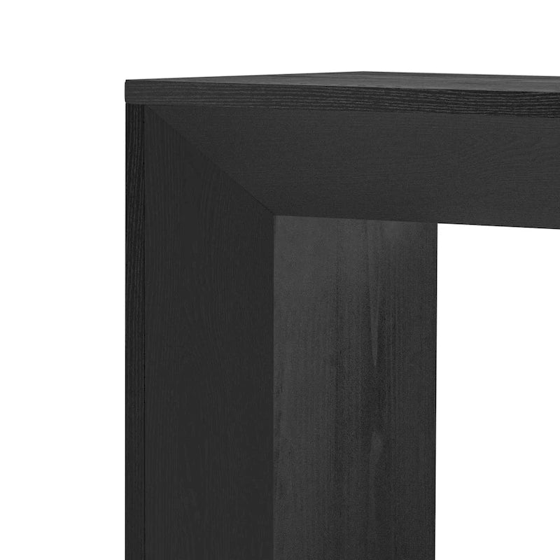Console de table cheminée noire/grise/marron, 1 personne