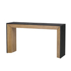 Console de table cheminée noire/grise/marron, 1 personne