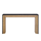 Console de table cheminée noire/grise/marron, 1 personne