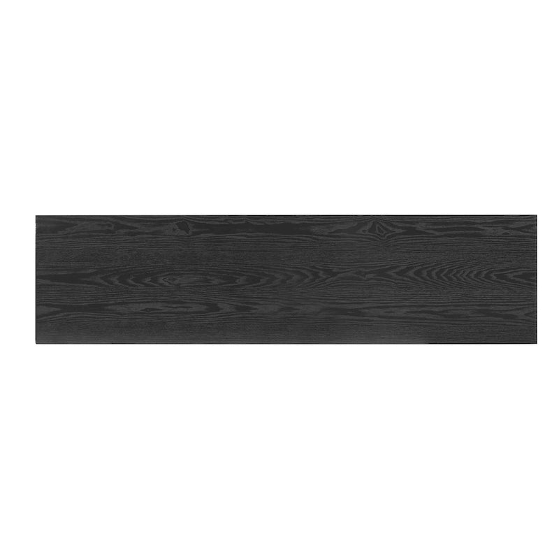 Console de table cheminée noire/grise/marron, 1 personne