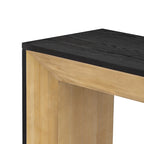 Console de table cheminée noire/grise/marron, 1 personne