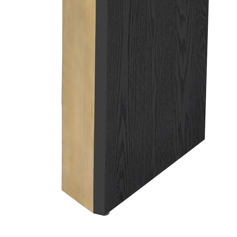 Console de table cheminée noire/grise/marron, 1 personne