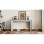 Console de table cheminée noire/grise/marron, 1 personne