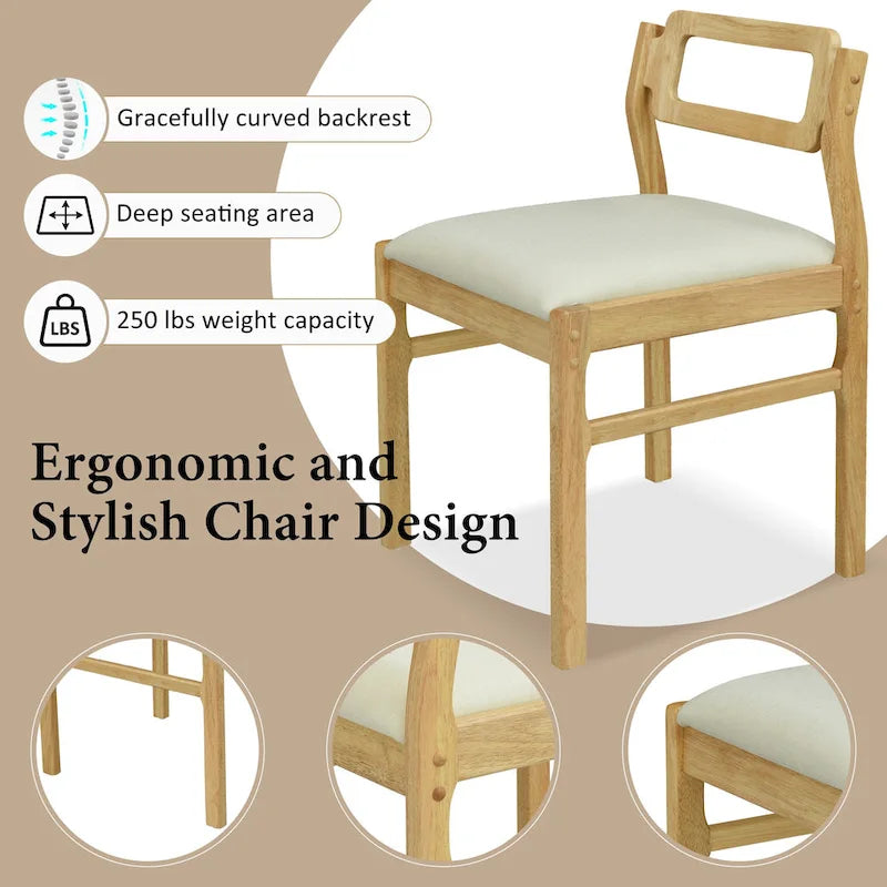 Table de salle à manger à abattants de style campagnard marron/naturel pour 2 à 4 personnes
