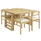 Table de salle à manger à abattants de style campagnard marron/naturel pour 2 à 4 personnes