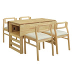Table de salle à manger à abattants de style campagnard marron/naturel pour 2 à 4 personnes