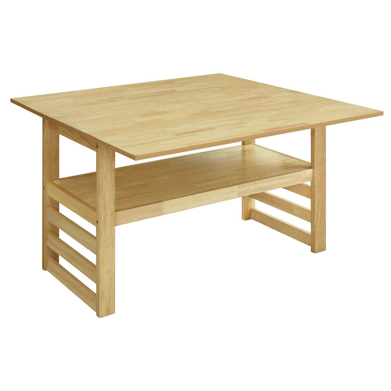 Table de salle à manger à abattants de style campagnard marron/naturel pour 2 à 4 personnes