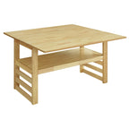 Table de salle à manger à abattants de style campagnard marron/naturel pour 2 à 4 personnes
