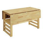 Table de salle à manger à abattants de style campagnard marron/naturel pour 2 à 4 personnes