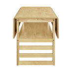 Table de salle à manger à abattants de style campagnard marron/naturel pour 2 à 4 personnes