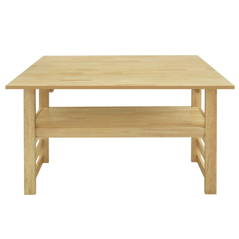 Table de salle à manger à abattants de style campagnard marron/naturel pour 2 à 4 personnes