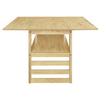 Table de salle à manger à abattants de style campagnard marron/naturel pour 2 à 4 personnes