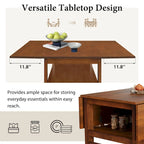 Table de salle à manger à abattants de style campagnard marron/naturel pour 2 à 4 personnes