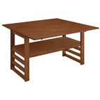 Table de salle à manger à abattants de style campagnard marron/naturel pour 2 à 4 personnes