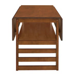 Table de salle à manger à abattants de style campagnard marron/naturel pour 2 à 4 personnes
