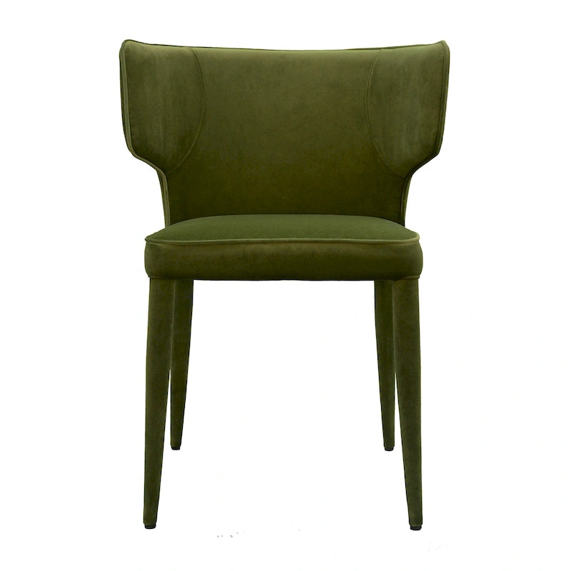 Chaise de salle à manger à dossier haut gris foncé / ivoire / noir – cuir PU et velours, un siège