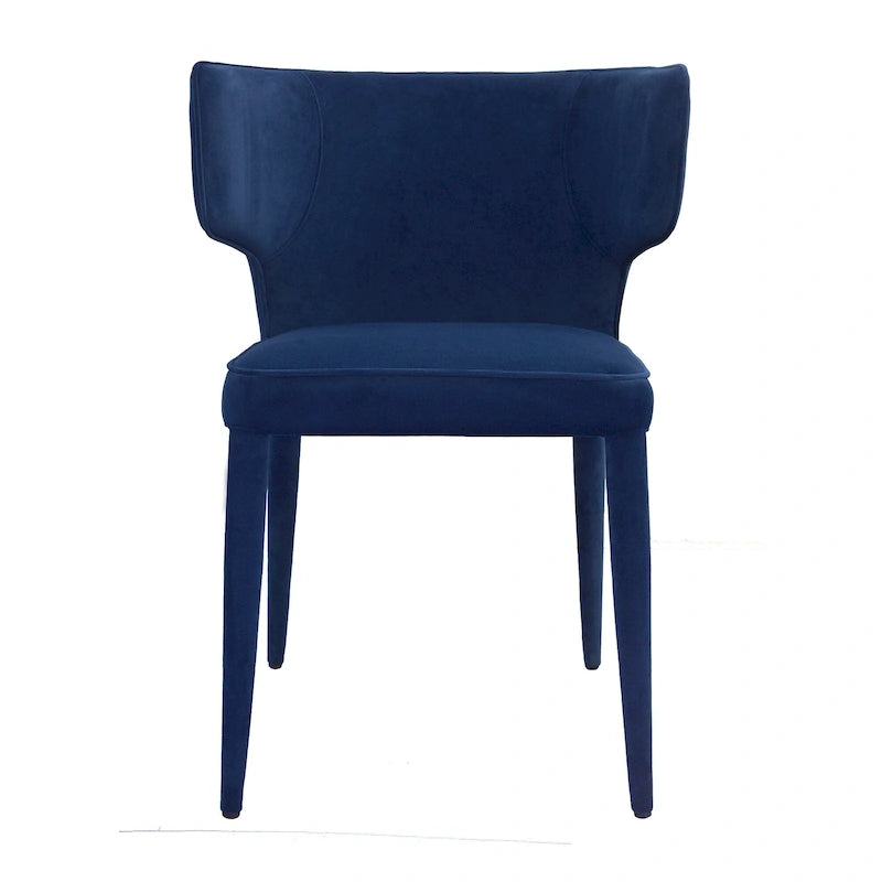 Chaise de salle à manger à dossier haut gris foncé / ivoire / noir – cuir PU et velours, un siège