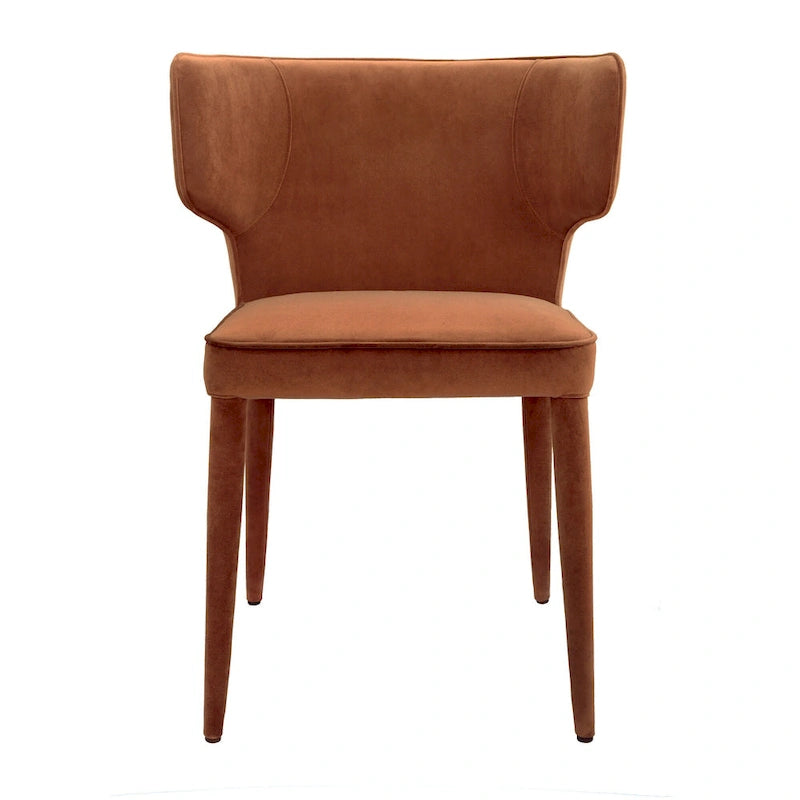 Chaise de salle à manger à dossier haut gris foncé / ivoire / noir – cuir PU et velours, un siège