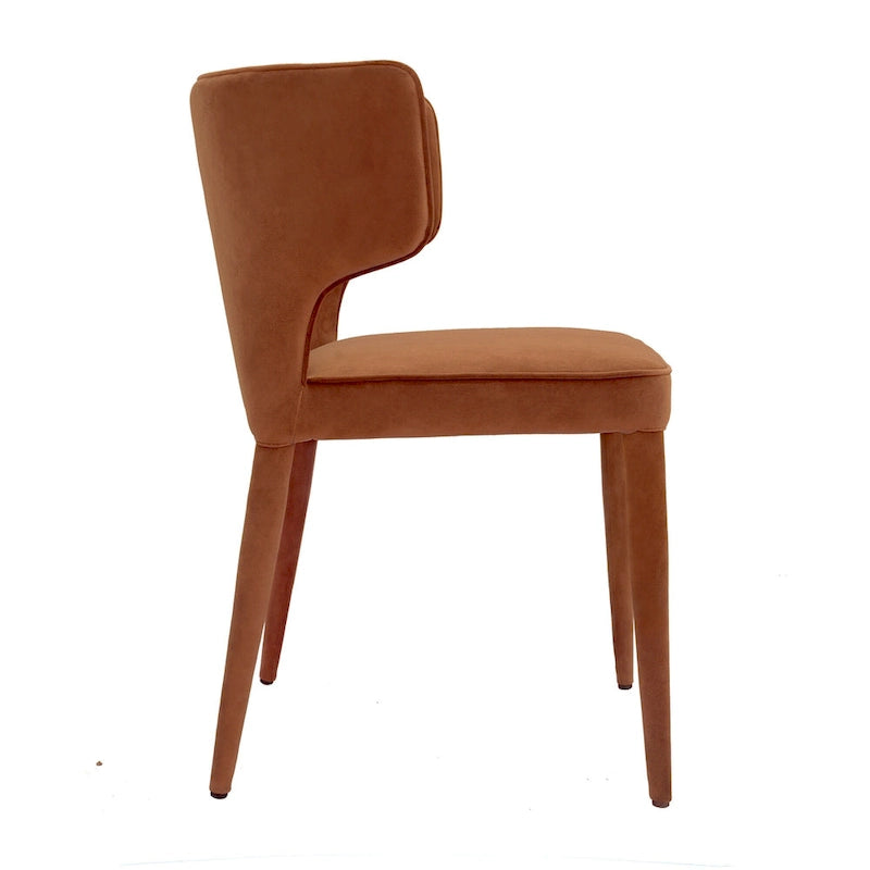 Chaise de salle à manger à dossier haut gris foncé / ivoire / noir – cuir PU et velours, un siège