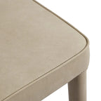 Chaise de salle à manger à dossier haut gris foncé / ivoire / noir – cuir PU et velours, un siège
