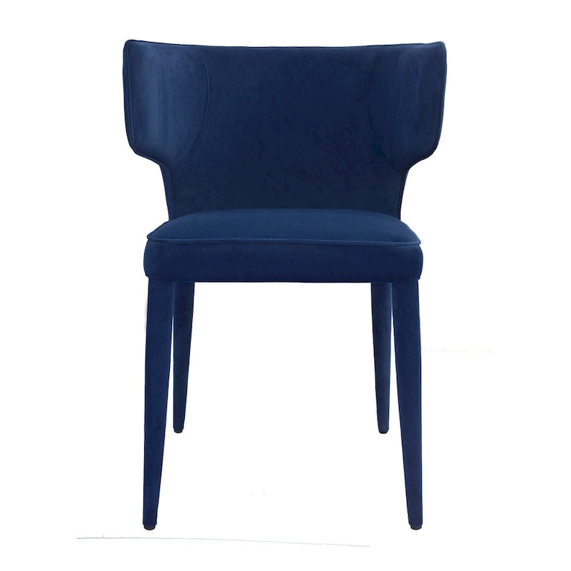 Chaise de salle à manger à dossier haut gris foncé / ivoire / noir – cuir PU et velours, un siège