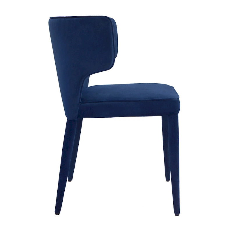 Chaise de salle à manger à dossier haut gris foncé / ivoire / noir – cuir PU et velours, un siège