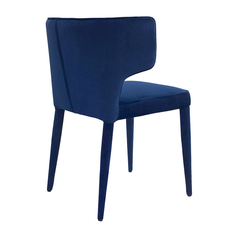 Chaise de salle à manger à dossier haut gris foncé / ivoire / noir – cuir PU et velours, un siège