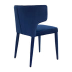 Chaise de salle à manger à dossier haut gris foncé / ivoire / noir – cuir PU et velours, un siège