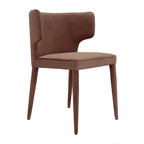 Chaise de salle à manger à dossier haut gris foncé / ivoire / noir – cuir PU et velours, un siège