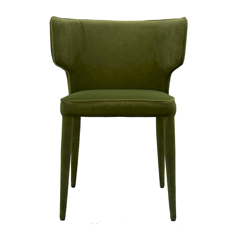 Chaise de salle à manger à dossier haut gris foncé / ivoire / noir – cuir PU et velours, un siège