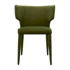 Chaise de salle à manger à dossier haut gris foncé / ivoire / noir – cuir PU et velours, un siège