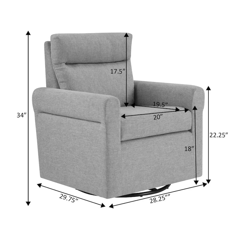 Fauteuil pivotant 1 place en tissu bouclette avoine/marron clair