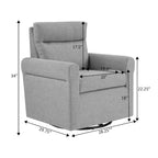 Fauteuil pivotant 1 place en tissu bouclette avoine/marron clair
