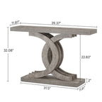 Table console de ferme grise / marron, 99 cm, assemblage par 1 personne