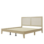 Lit plateforme Natural King, style Mid-Century, 2 places
