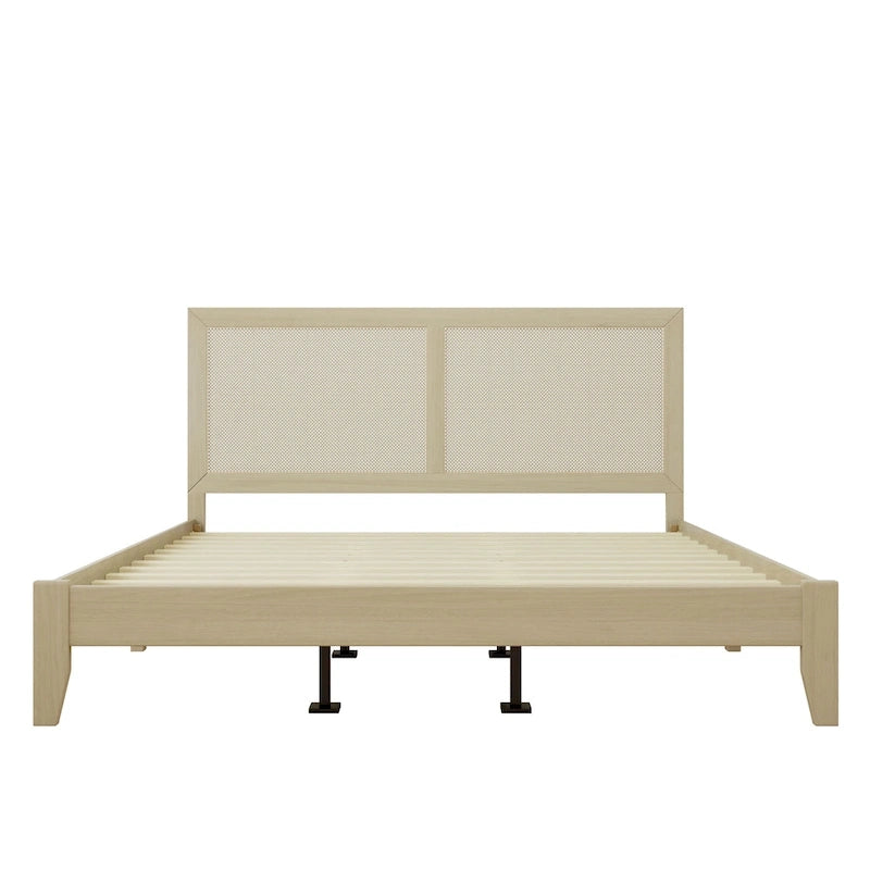 Lit plateforme Natural King, style Mid-Century, 2 places