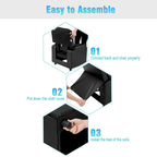Fauteuil inclinable pour enfant en cuir PU noir avec accoudoir de rangement rabattable – 1 enfant