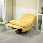 Fauteuil inclinable et pivotant en chenille jaune pour 1 personne