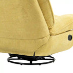 Fauteuil inclinable et pivotant en chenille jaune pour 1 personne