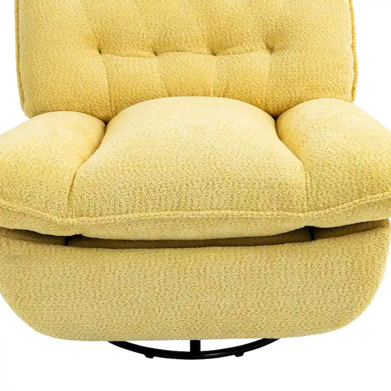 Fauteuil inclinable et pivotant en chenille jaune pour 1 personne