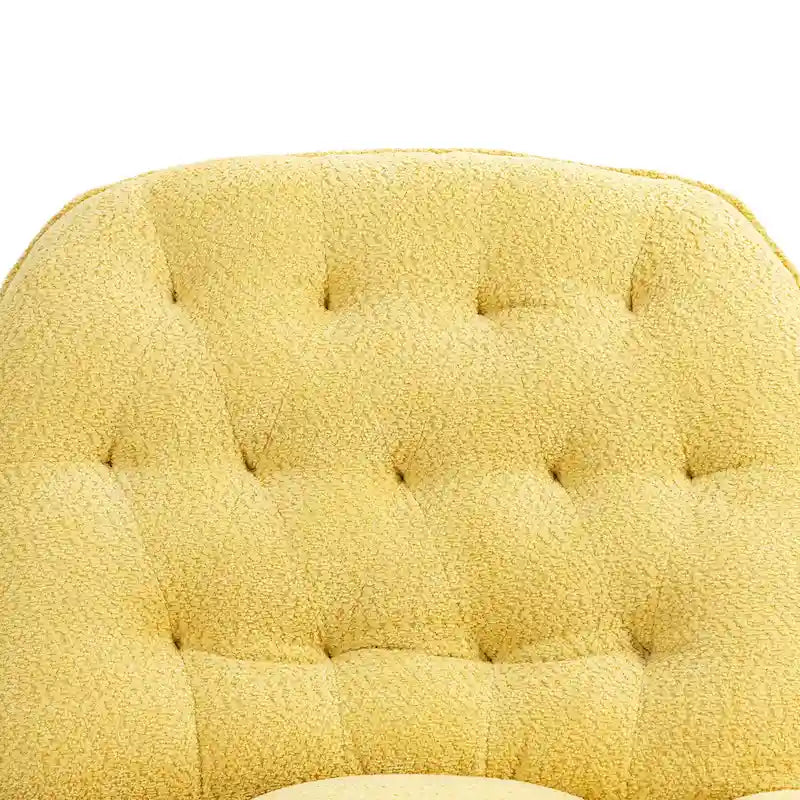 Fauteuil inclinable et pivotant en chenille jaune pour 1 personne