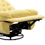 Fauteuil inclinable et pivotant en chenille jaune pour 1 personne