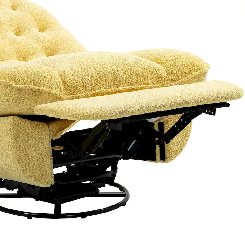 Fauteuil inclinable et pivotant en chenille jaune pour 1 personne